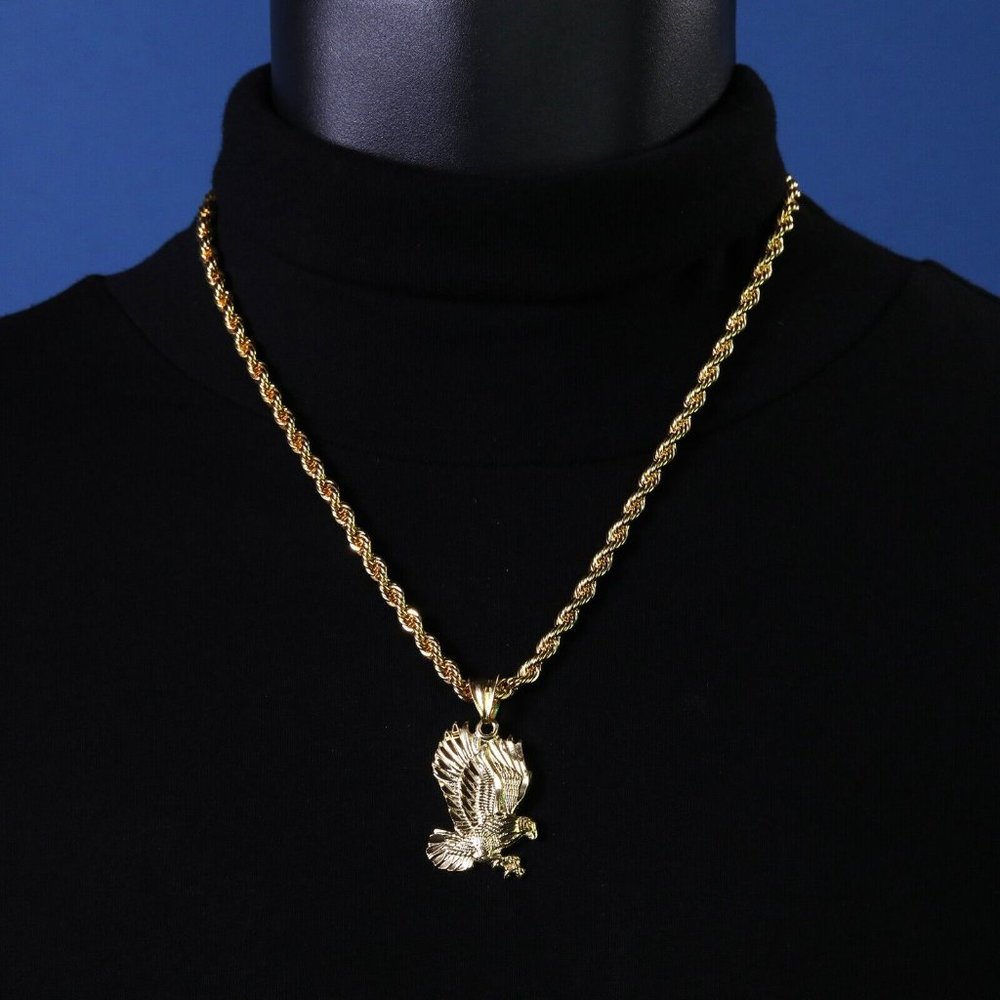 14k Gold Eagle 20" Necklace